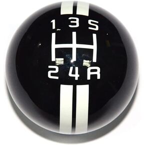 5 Speed Red line Shift Knob Black Car Gear Stick Shift Shifter Knob Automatic Manual Shifter Knob Suitable for Most Transmission Vehicles