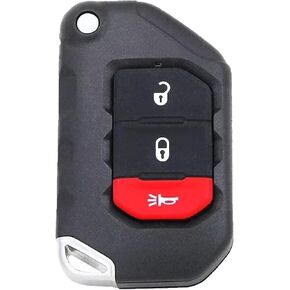 Key Fob Remote Replacement Fits for Jeep Wrangler 2018-2022 Gladiator 2019-2022 Replaces 68416782 FCC ID: OHT1130261 433MHz (3 Buttons)