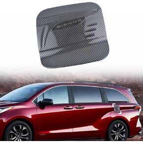 إكسسوارات نمط ألياف الكربون ABS غطاء مقبض الباب الخارجي ملصق شريط الكسوة متوافق مع Toyota Sienna Rav4 2021-2022 LE XLE Woodland XSE Limited Platinum (غطاء مرآة جانبية)