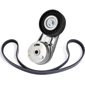 Serpentine Drive Belt Tensioner Kit Compatible with Pontiac Chevy Saturn Buick Saab GMC Replaces 24430296, 38177, 5PK1030, 12634319, Belt Tensioner Pulley Assembly