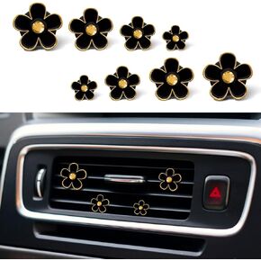 Daisy Flower Air Vent Clip Air Freshener, Car Air Conditioning Clip, Cute Flower Car Clips Air Vent Clip, Charm Colorful Car Interior Decoration Accessories Universal for Girls Women (Blue)