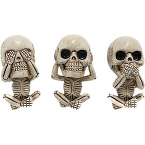 GLEAVI Skull Car Vent Clips 3Pcs Car Air Vent Clip Skull Car Charms Car Air Accessories Automotive Interior Decoration Halloween Car Decorations Interior for Men Women