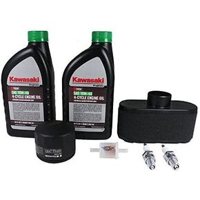 OEM Tuneup Kit Compatible with Kawasaki 99969-6425 99969-6543 with 10W40 Oil for Engines FR651V FR691V FR730V FS481V FS541V FS600V FS651V FS691V FS730V