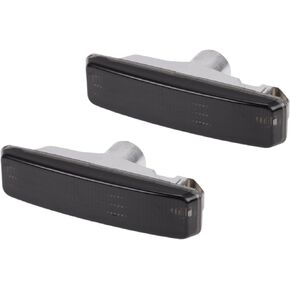 No.63148360589 Side Marker Light Cover for BMW E39 1997-2003 Waterproof Black Blinker Corner Parking Light Turn Signal Light Lens Plastic 2 Pcs