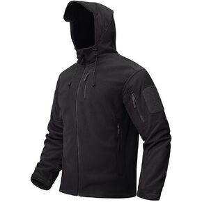 TACVASEN Men's Tactical Fleece Jacket Heavyweight Military Hoodie with 6 Pockets Winter Warm Coats Windproof Outdoor