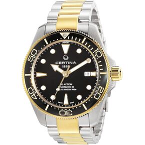 Certina, Mens, DS ACTION Diver 43mm, Stainless Steel, Swiss Automatic, Diving Watch, C0326072205100