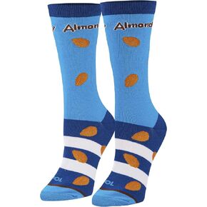 Cool Socks Almond Joy Fun Print Novelty Crew Socks for Men & Women