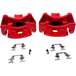 S5032 Red Front Left & Right Brake Caliper for 11-14 Chrysler 200, for 07-10 Chrysler Cirrus Sebring, for 08-14 Dodge Avenger, for 07-12 Dodge Caliber, for Jeep Compass Patriot 18B5032 18B5033