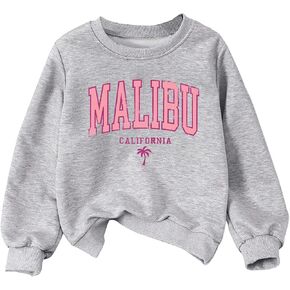 WDIRARA Toddler Girl's Crewneck Cartton Print Graphic Long Sleeve Cute Sweatshirt