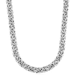 Miabella 925 Sterling Silver Italian Byzantine Necklace for Women, Handmade in Italy