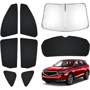 T TGBROS Privacy Sunshade Custom Fit for 2018-2023 2024 Acura RDX Accessories Windshield Side Rear Window Full Set Car Sun Shades Foldable Blocks UV Rays Keeps Your Vehicle Cool 8PCS