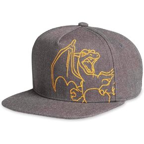 Pokemon Center Charizard Charcoal Flat-Bill Hat (One Size-Adult)