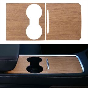 Tesla Model 3 2024 Center Console Cover Kit White Carbon Fiber Console Cover Interior Decoration Wrap Kit for Tesla Accessories with Installation Tools Included