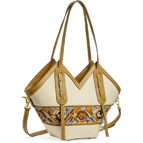 Shoulder Bags for Women, Genuine Leather Shoulder Bag for Women Hand Carved Painted Leather Clutch Saddle Bag with 2 Removable Strap Cute Hobo Tote Underarm Purse（Black）