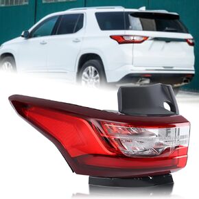 LED Outer Tail Light Rear Lamp w/o Redline Pkg Assembly Compatible with 2018-2021 Chevy Traverse Left Driver Side 84618033 GM2804130