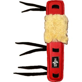 Bull Riding Rope Pad Adult Blue w Sheep Wool Leather Pad 15" x 4"