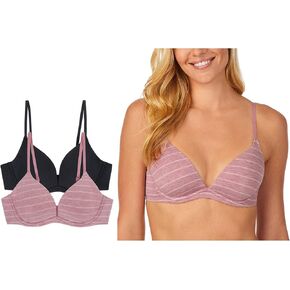 ملابس داخلية نسائية من Cuddl Duds، حمالة صدر سلكية مريحة، عبوة من قطعتين in Kuwait