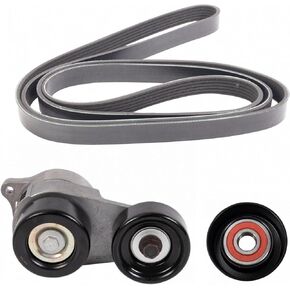 TRQ Belt Set Compatible with Acura MDX RL TL ZDX Honda Accord Odyssey Pilot Ridgeline