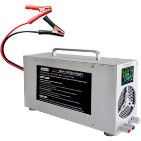 High Power Battery Charger, 0-120V Upgraded Design LifePO4 Battery Charger, One Click Control Adjustable Current/Voltage for LiFePO4 Lithium Iron Rechargeable Battery((0-25A)