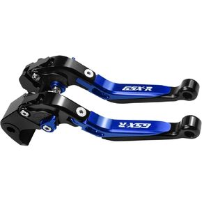 XIDAODIT for Suzuki GSXR 600 GSXR 750 GSXR 1000 Motorcycle Clutch Lever Folding Extendable Adjustable Handlebars Brake and Clutch Levers Set(Black)