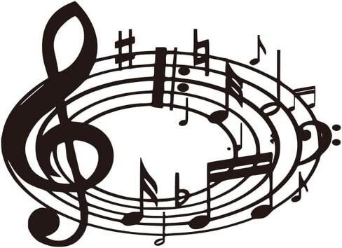 Music Tree with Notes and Musical Key Note Paper Lovers Music Teen Wall Stickers Lovers Home Decoration Music Studio Wall Art Murals Musical Decor Black 18 X 15 in in Saudi Arabia