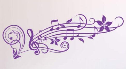 Music Tree with Notes and Musical Key Note Paper Lovers Music Teen Wall Stickers Lovers Home Decoration Music Studio Wall Art Murals Musical Decor Black 18 X 15 in in Saudi Arabia