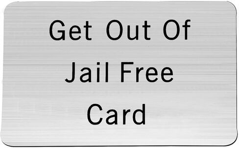 Monopoly Get Out Of Jail Free Card Funny Wallet Insert Gifts for Men Prison Inmate Joke Gag Gift in Saudi Arabia