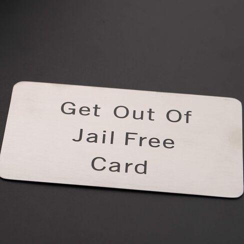Monopoly Get Out Of Jail Free Card Funny Wallet Insert Gifts for Men Prison Inmate Joke Gag Gift in Saudi Arabia