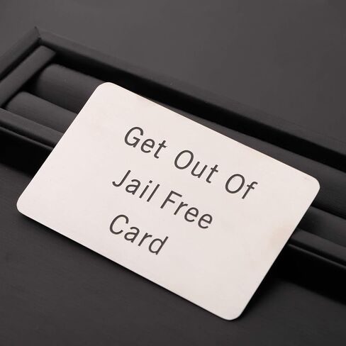 Monopoly Get Out Of Jail Free Card Funny Wallet Insert Gifts for Men Prison Inmate Joke Gag Gift in Saudi Arabia