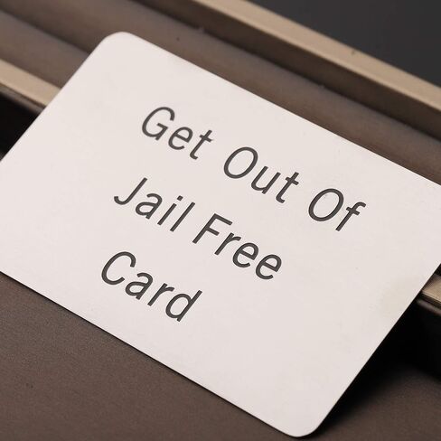 Monopoly Get Out Of Jail Free Card Funny Wallet Insert Gifts for Men Prison Inmate Joke Gag Gift in Saudi Arabia