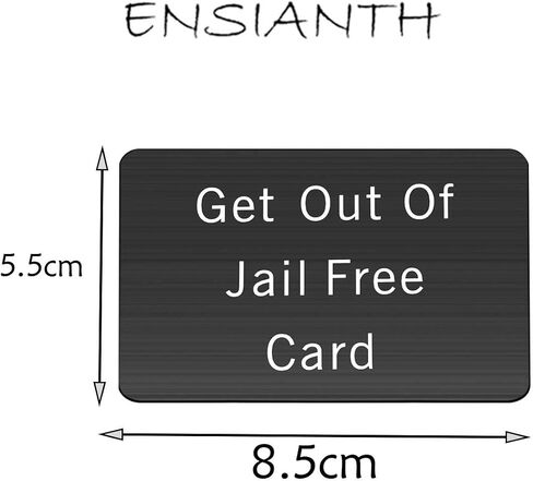 Monopoly Get Out Of Jail Free Card Funny Wallet Insert Gifts for Men Prison Inmate Joke Gag Gift in Saudi Arabia