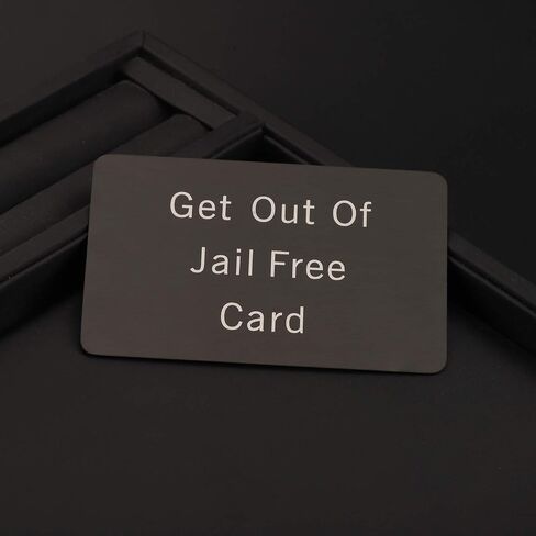 Monopoly Get Out Of Jail Free Card Funny Wallet Insert Gifts for Men Prison Inmate Joke Gag Gift in Saudi Arabia