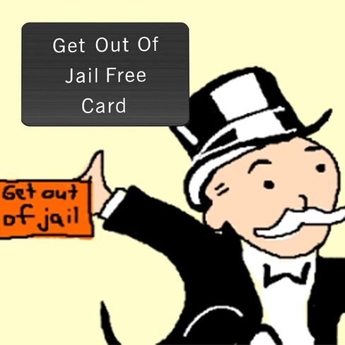 Monopoly Get Out Of Jail Free Card Funny Wallet Insert Gifts for Men Prison Inmate Joke Gag Gift in Saudi Arabia