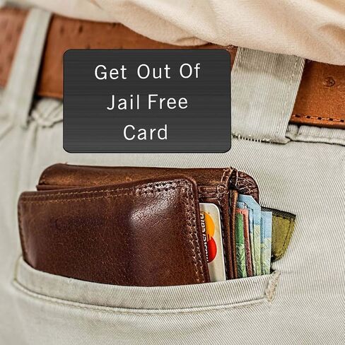 Monopoly Get Out Of Jail Free Card Funny Wallet Insert Gifts for Men Prison Inmate Joke Gag Gift in Saudi Arabia