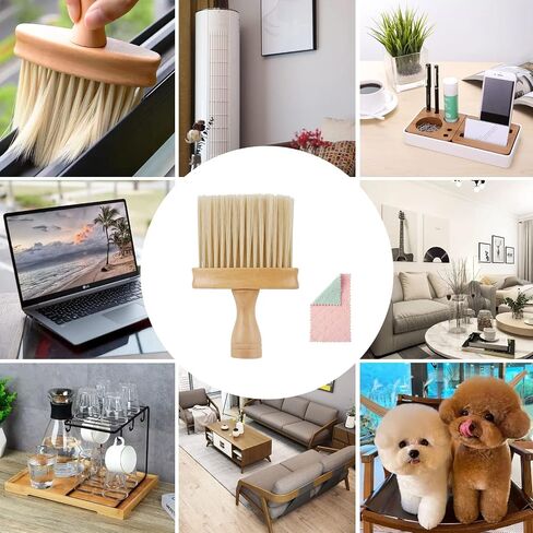 High Density Ultra Soft Detail Brush Automotive Interior Cleaning Tool Kit Brush Car Detailing Brush Soft Hair Wooden Brush Deep Cleaning Keyboards Laptop Sofa Dusting Brush (B-1PC) in Saudi Arabia