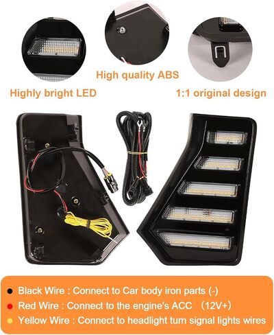 مجموعة مصابيح الضباب LED لعام 2024 2025 Toyota Tacoma DRL أضواء النهار الجري العنبر مصابيح الضباب إشارة الانعطاف ملحقات Toyota Tacoma (شرط أفقي) in Kuwait