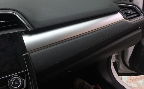 Car Accessories Fit for Honda Civic 10th Gen 2016-2021 Dashboard Center Console Stripe Cover Trim (Carbon Fiber Style) ABS 3 PCS in Kuwait