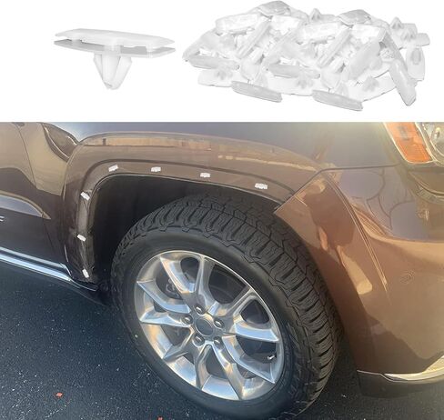 25PCS Rocker Molding Wheel Flare Clips, Fender Clips, Rocker Molding Retainer, 68526185AA Panel Clips Compatible with Jeep Wrangler 2018-2024 Gladiator 2020-2024 Ram 1500 2019-2024 (25PCS) in Saudi Arabia