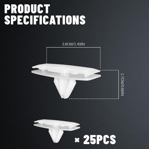 25PCS Rocker Molding Wheel Flare Clips, Fender Clips, Rocker Molding Retainer, 68526185AA Panel Clips Compatible with Jeep Wrangler 2018-2024 Gladiator 2020-2024 Ram 1500 2019-2024 (25PCS) in Saudi Arabia