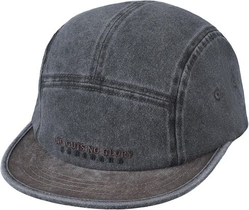 CLAPE Short Brim Hat 5 Panel Baseball Cap Unisex Washed Cotton Dad Hat Flat Bill Baseball Cap Street Causal Umpire Cap in Kuwait