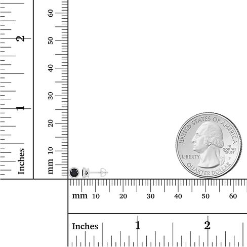 14K مطلية بالذهب 925 فضة هيبوالرجينيك 4 مللي متر الحافة المستديرة مجموعة حقيقية جوهرة سوليتير برغي أقراط in Kuwait