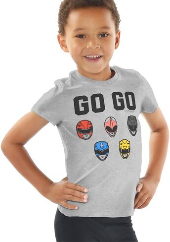 مجموعة Popfunk Classic Power Rangers Kids Bundle، مجموعة من 3 قمصان قصيرة الأكمام للأولاد والبنات in Kuwait