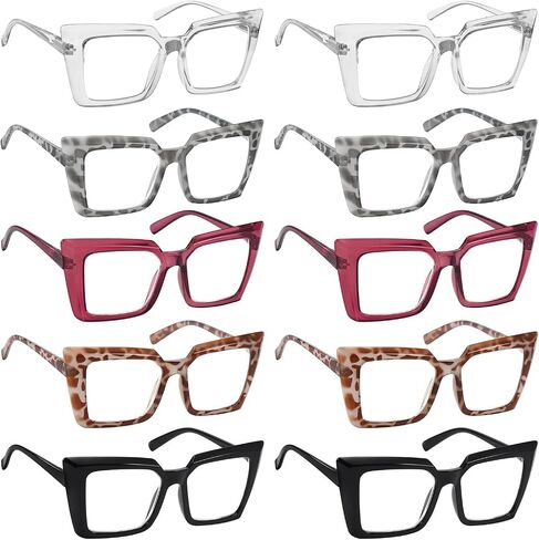 10 Pack Reading Glasses For Women Pattern Print Readers with Spring Hinges in Saudi Arabia