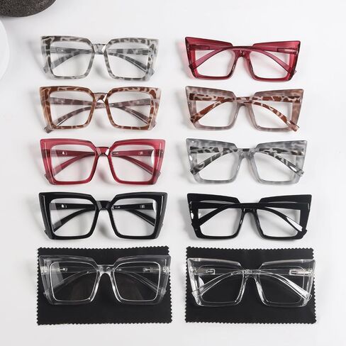 10 Pack Reading Glasses For Women Pattern Print Readers with Spring Hinges in Saudi Arabia