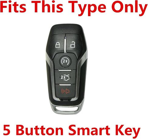 Ford Mustang Key Fob Cover: Silicone Car Remote Case Fit for Ford Mustang Fusion Exploer Edge F150 Lincoln MKZ MKX MKC | Black Rpkey Key Fob Shell Protector in Saudi Arabia