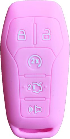 Ford Mustang Key Fob Cover: Silicone Car Remote Case Fit for Ford Mustang Fusion Exploer Edge F150 Lincoln MKZ MKX MKC | Black Rpkey Key Fob Shell Protector in Saudi Arabia