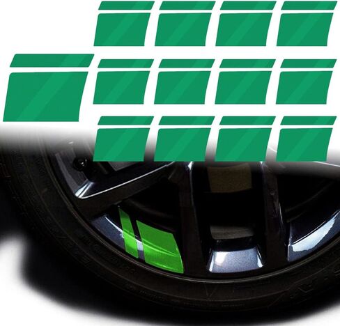 12 Pack Wheel Rim Decal Stripes Car Decals Reflective Car Stickers Automotive Decals Waterproof Hub Stripe Stickers for 18-21 Inch Wheels Tire Rim Safety Decor Universal Accessories (Red) in Saudi Arabia