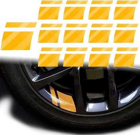12 Pack Wheel Rim Decal Stripes Car Decals Reflective Car Stickers Automotive Decals Waterproof Hub Stripe Stickers for 18-21 Inch Wheels Tire Rim Safety Decor Universal Accessories (Red) in Saudi Arabia