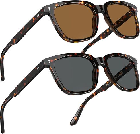 عبوتان من النظارات الشمسية المستقطبة للرجال للحماية من الأشعة فوق البنفسجية للقيادة وصيد الأسماك والتنزه سيرًا على الأقدام والجولف في الهواء الطلق in Kuwait