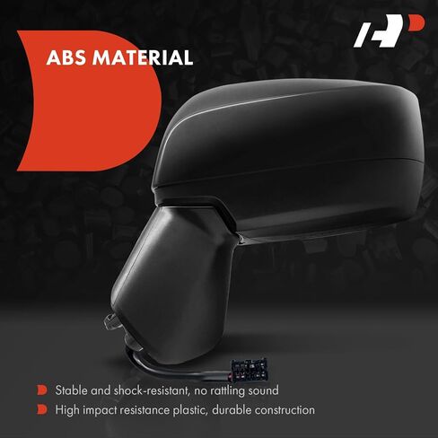 A-Premium Passenger Side Power Door Mirror - Compatible with Subaru Impreza 2015-2016, Crosstrek 2016-2017, XV Crosstrek 2015 - Non-Heated Manual Folding Black Outside Rear View Mirror in Saudi Arabia